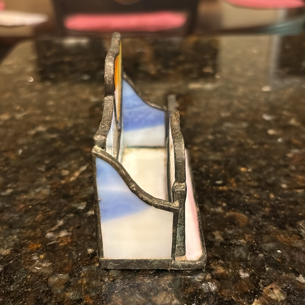 Stain Glass Double Heart Card Holder - Picture 6 of 15